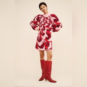 Farm Rio Flower Knit Mini Dress Size Large